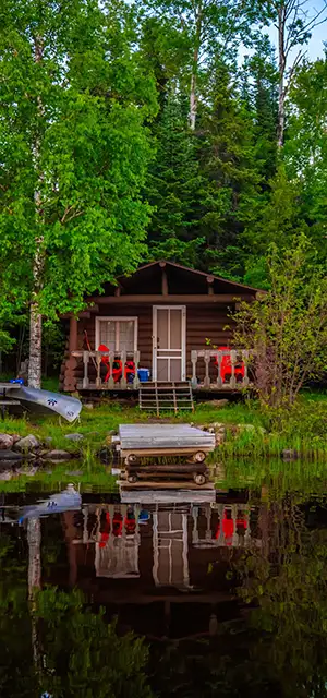 Cabin 5 honeymoon cabin small log original 1930 poplar lake rockwood lodge