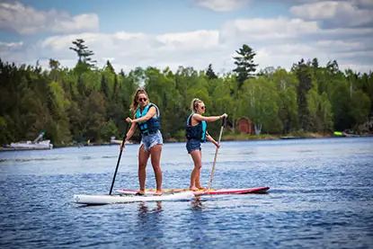 Trip Planning two women on SUP standup paddleboards