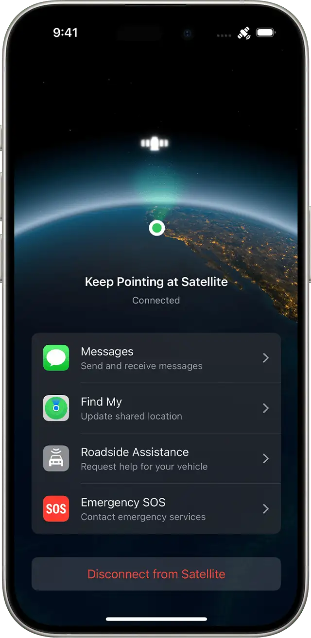 iphone satellite communication