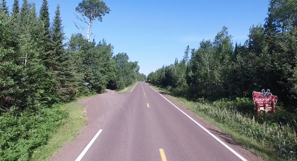 Rockwood main entrance sign from gunflint trail