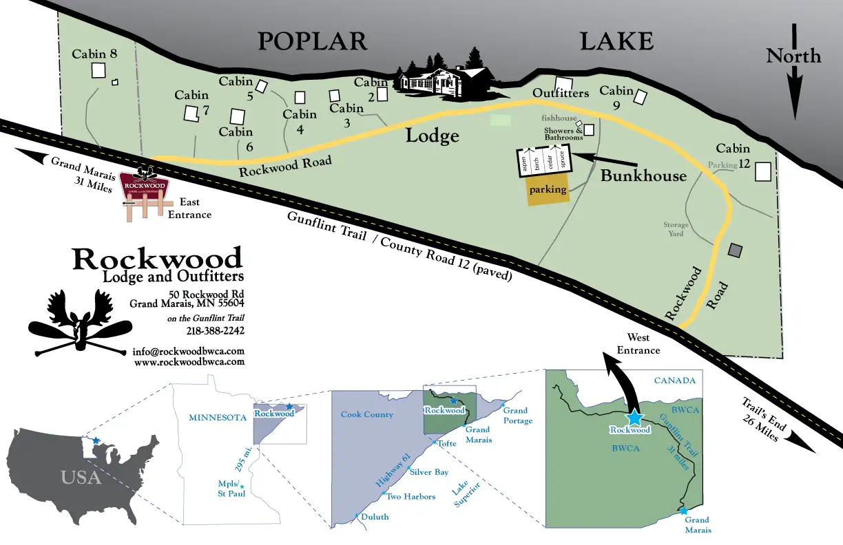 map to rockwood lodge and outfitters